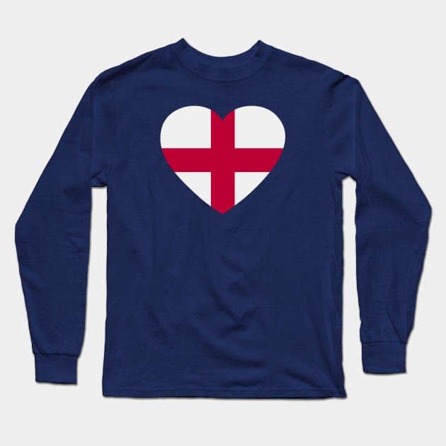 I Love England // Heart-Shaped English Flag Long Sleeve T-Shirt by SLAG_Creative